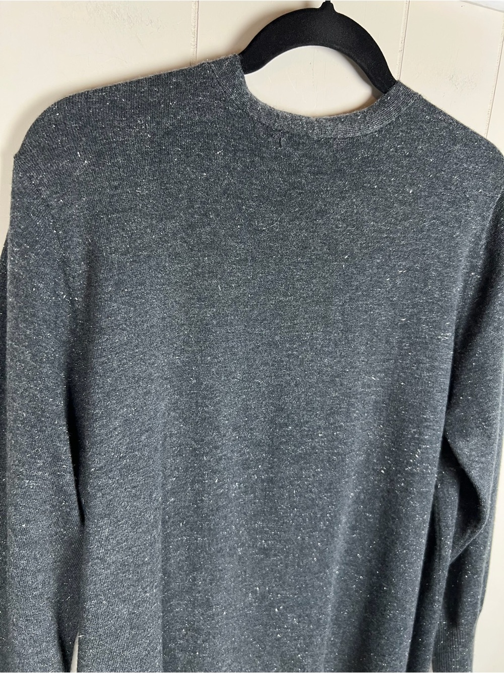 Chico's Dark Gray Open-Front Sparkle Cardigan Women’s Size XL (3) - Picture 5 of 9